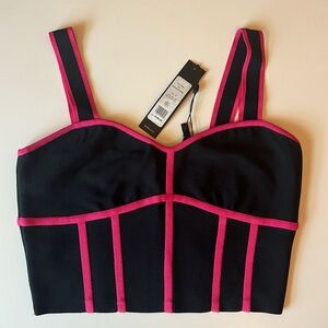 BCBGMAXAZRIA Crop Bustier Top